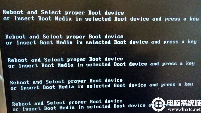 reboot and proper boot device